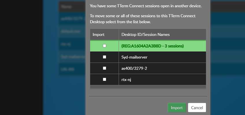 Transfer sessions to a new device.