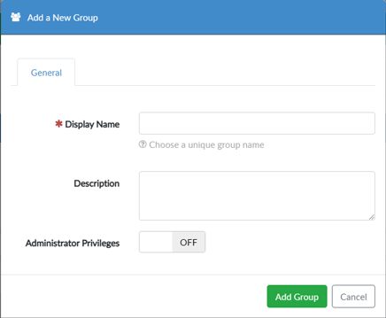 New group options.